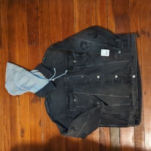 Free People Flawless Hooded Denim Jacket